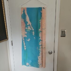 Mapisart CT Coastline Scarf 80"X25" Made In The USA